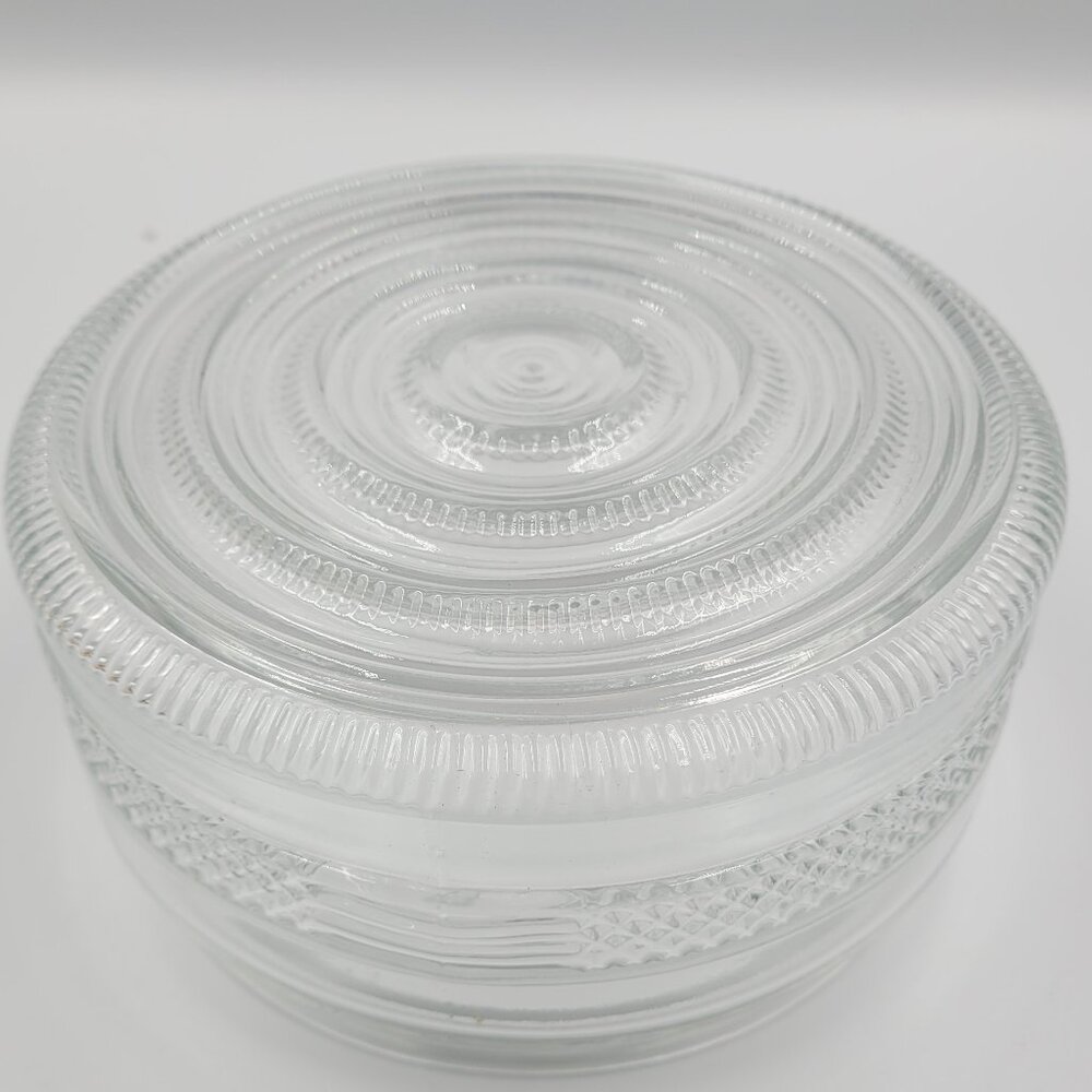 Vintage Glass Light Fixture Cover – Textured Dome Design